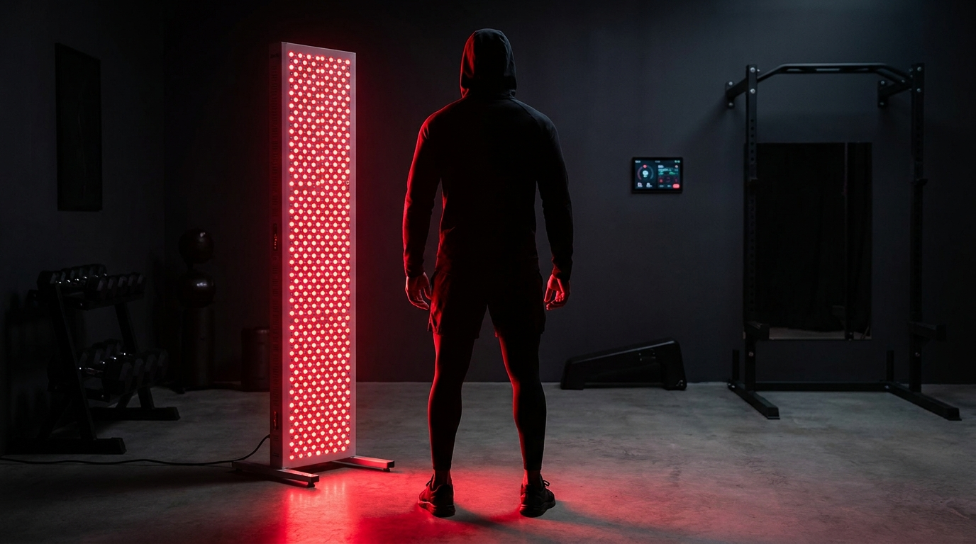Athlete in red light therapy — Biohacking Devices collection