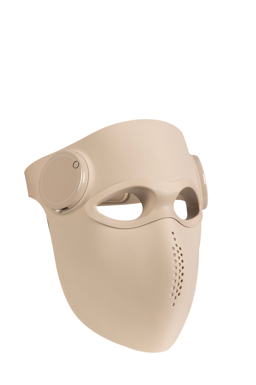 Red Light Therapy Face Mask, three-quarter angle, powered off