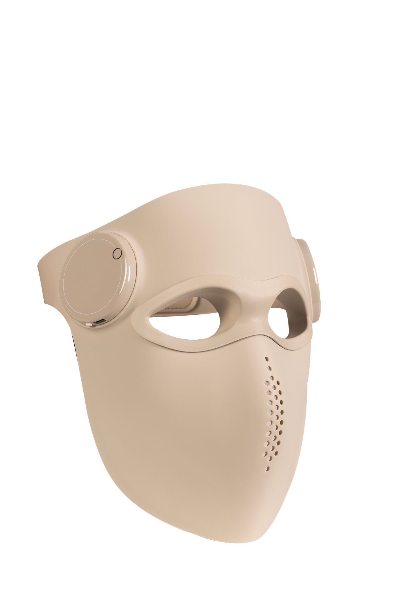 Red Light Therapy Face Mask, three-quarter angle, powered off